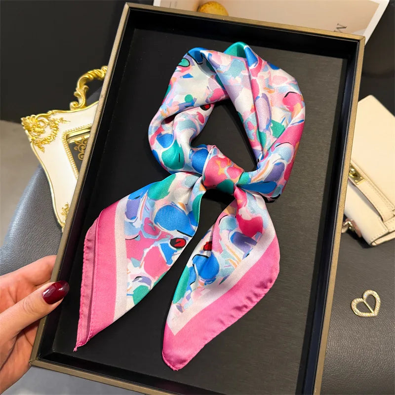 Foulard 70×70 — Imprimé Floral Bohème