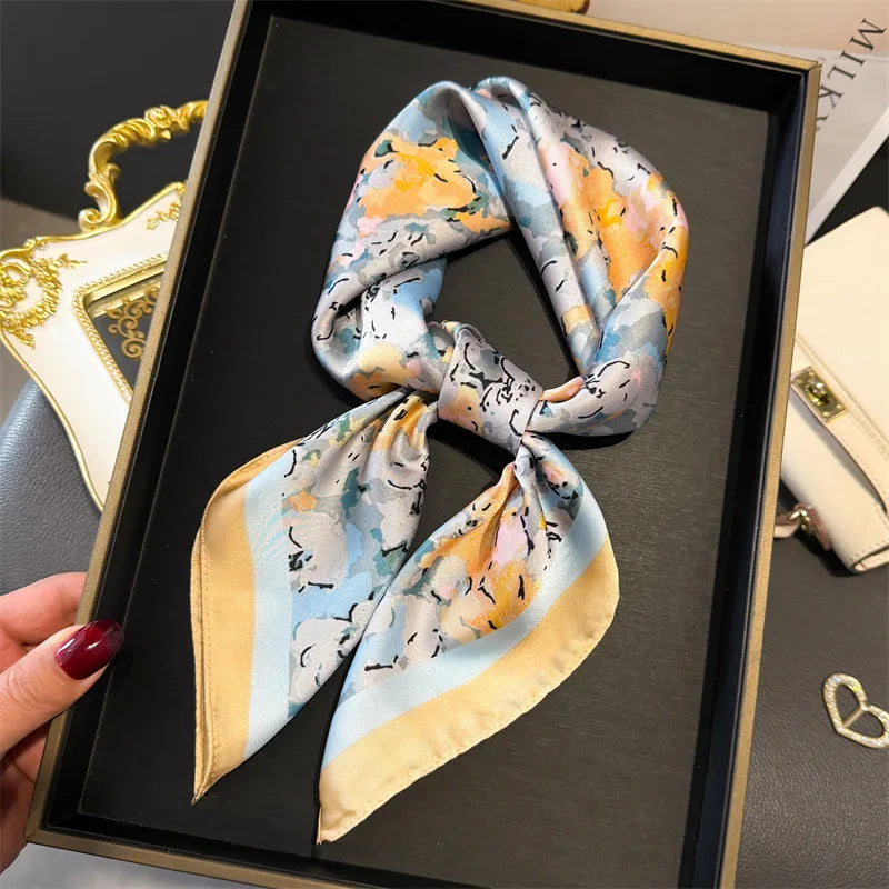 Foulard 70×70 — Imprimé Floral Bohème