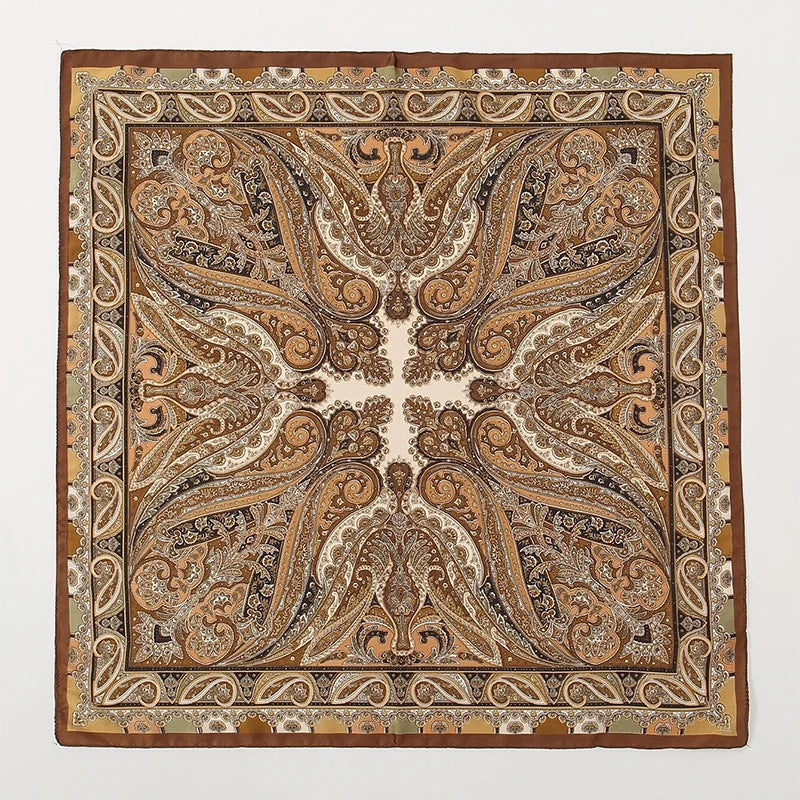Foulard 70×70 — Imprimé Floral Bohème