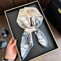 Foulard Carré Satin Floral · Scarf — Bohème 70×70