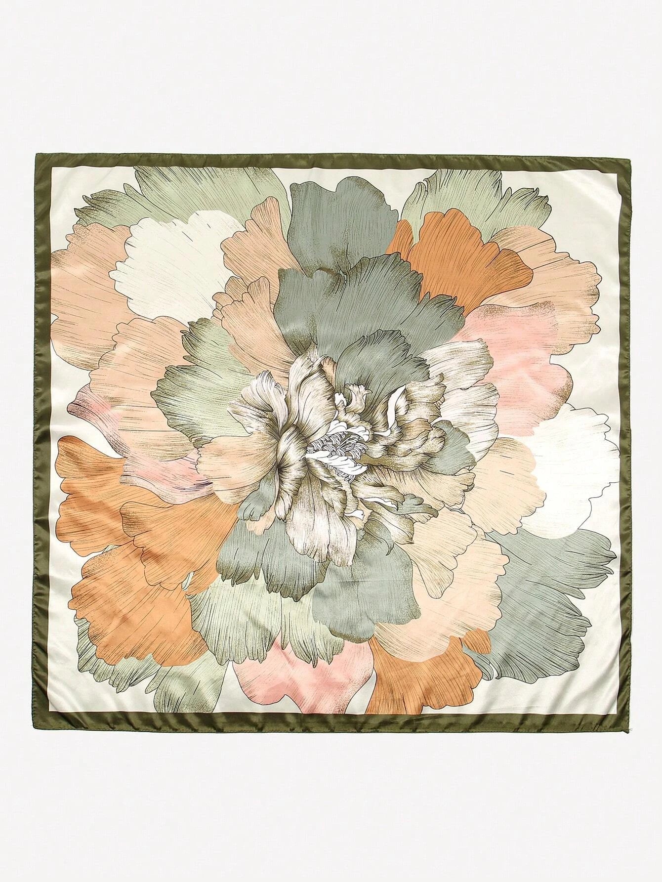 90cm Silk Shawl Square Scarf For Women Print Headband Foulard Satin Hijab Hair Bands Neckerchief Female Head Wraps Bandana